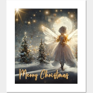 Angel Fairy on the Christmas Day - Holy Xmas Night Posters and Art